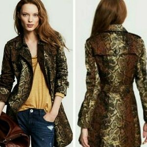 Banana Republic Unique Snake Print Trench Coat